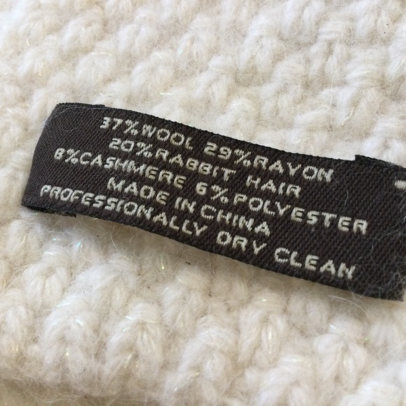 Coach wool rabbit hair and cashmere blend knit scarf - Picture 3 of 6